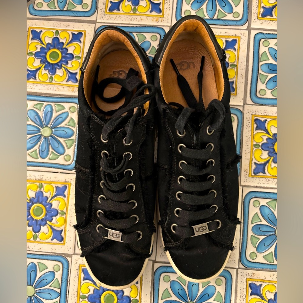 UGG Black Lace-Up Sneakers